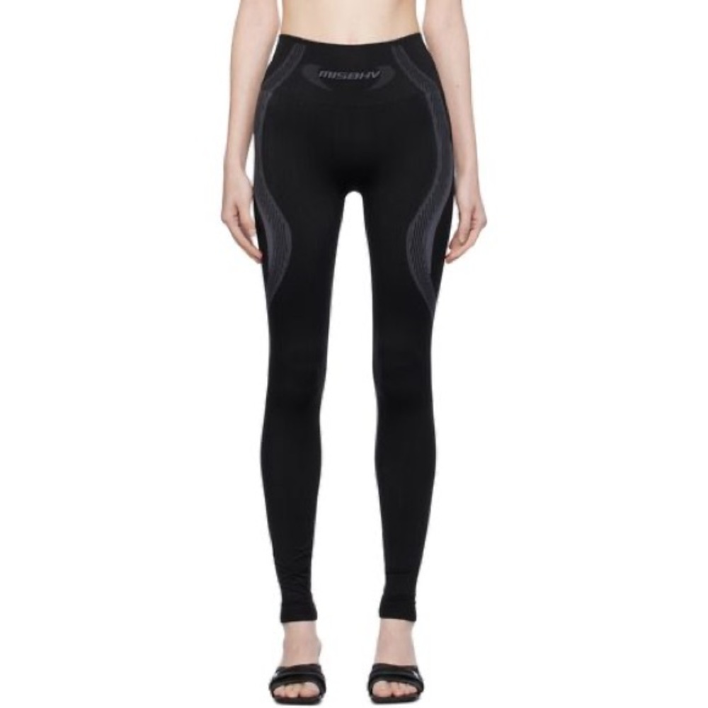 Misbvh black jacquard leggings